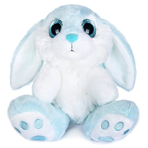 My OLi Kuscheltier Hase 20cm Plüschhase Schlappohren sitzend Stofftier Hase Weicher Blau Plüschtier für Mädchen Kinder Jungen von My OLi