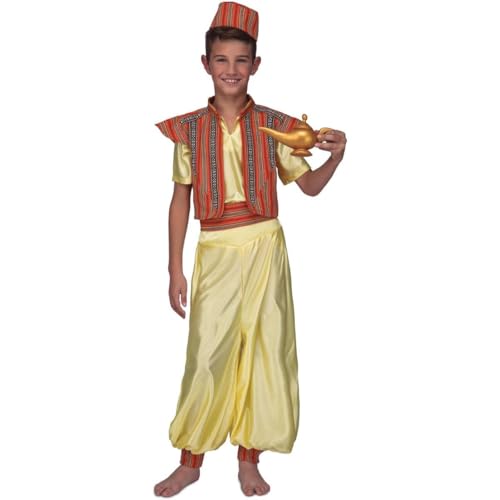 My Other Me Aladdin-Kostüm für Jungen mit Weste, Hemd, Hose, Schärpe und Hut in Gelb, Größe 5-6 Jahre. Entdecken Sie eine Welt voller Abenteuer. My Other Me Aladdin-Kostüm für Jungen mit Weste, Hemd, Hose, Schärpe und Hut in Gelb, Größe 5-6 Jahre. Entdecken Sie eine Welt voller Abenteuer. von My Other Me