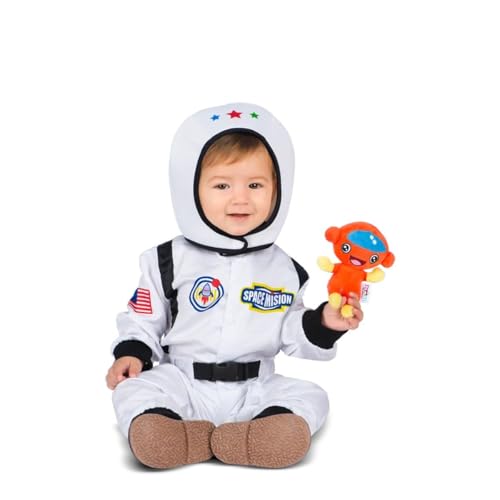 My Other Me Astronautenkostüm für Babys, Größe 7–12 Monate, inklusive weißem Overall mit schwarzen Details und Weltraumflicken, Mütze mit Abzeichen und orangefarbenem Raketenplüsch. Erkunden Sie den My Other Me Astronautenkostüm für Babys, Größe 7–12 Monate, inklusive weißem Overall mit schwarzen Details und Weltraumflicken, Mütze mit Abzeichen und orangefarbenem Raketenplüsch. Erkunden Sie den von My Other Me