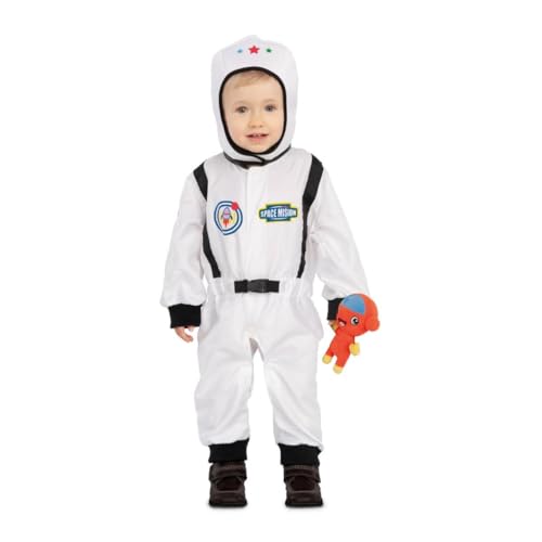 My Other Me Astronautenkostüm für Babys, Unisex, weiß, mit Overall, Mütze und Plüsch, Größe 0-6 Monate, der kleine Stern jedes Weltraumabenteuers von My Other Me