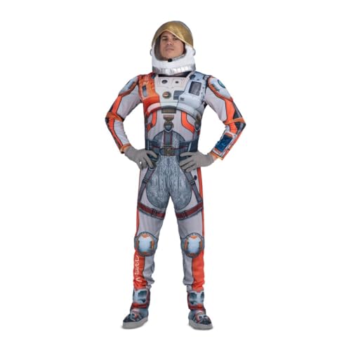 My Other Me Astronautenkostüm für Herren, Größe M. Inklusive Textilhelm mit silbernem und goldfarbenem Visier, weißer Overall mit futuristischem Design, passenden Handschuhen und Stiefelstulpen My Other Me Astronautenkostüm für Herren, Größe M. Inklusive Textilhelm mit silbernem und goldfarbenem Visier, weißer Overall mit futuristischem Design, passenden Handschuhen und Stiefelstulpen von My Other Me