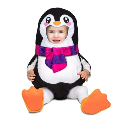 My Other Me Baby-Kostüm Pinguin in Weiß und Schwarz, mit Anzug, Mütze und Schuhen, Größe 12-24 Monate. Kleine Schritte zum polaren Abenteuer! von My Other Me