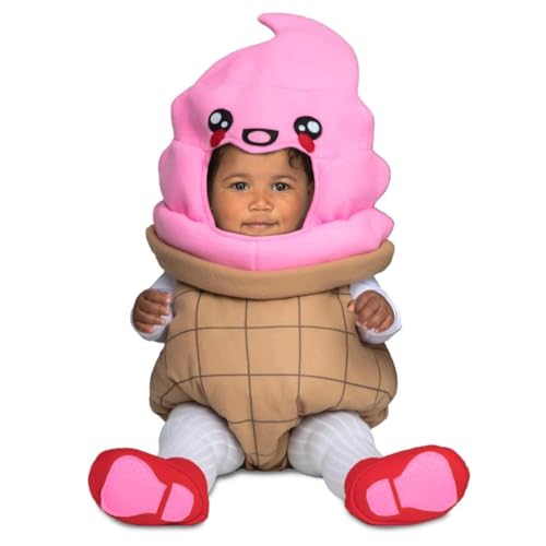 My Other Me Baby-Kostüm aus Eiscreme, Unisex, mit Anzug, Mütze und Söckchen, in Braun und Rosa, Größe 7-12 Monate. Perfekt, um Herzen auf jeder Party zu schmelzen My Other Me Baby-Kostüm aus Eiscreme, Unisex, mit Anzug, Mütze und Söckchen, in Braun und Rosa, Größe 7-12 Monate. Perfekt, um Herzen auf jeder Party zu schmelzen von My Other Me
