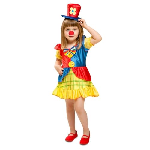 My Other Me Baby-Kostüm für Mädchen, Clown-Kostüm mit Kleid, Hut und Fliege in den Farben Rot und Gelb, Größe 12-24 Monate. Fügen Sie jeder Feier einen Hauch von Spaß hinzu von My Other Me