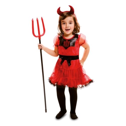 My Other Me Baby-Kostüm für Mädchen, Größe 12 – 24 Monate. Inklusive rotem und schwarzem Kleid mit Rüschen und kurzen Puffärmeln aus Netzstoff und rotem Stirnband mit gepolsterten Hörnern. My Other Me Baby-Kostüm für Mädchen, Größe 12 – 24 Monate. Inklusive rotem und schwarzem Kleid mit Rüschen und kurzen Puffärmeln aus Netzstoff und rotem Stirnband mit gepolsterten Hörnern. von My Other Me