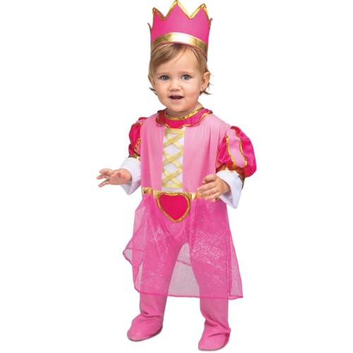 My Other Me Baby-Kostüm für Mädchen, Prinzessinnen-Kostüm mit Affe und Krone in Rosa, Größe 7-12 Monate. Perfekt für ein bezauberndes Märchen in jedem Lächeln von My Other Me