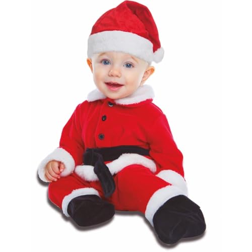 My Other Me Baby-Weihnachtsmann-Kostüm mit Overall, Gürtel und Mütze, aus Baumwolle, weiß und rot, Größe 0-6 Monate. Bringen Sie alle mit der Süße Ihres kleinen Weihnachtsmanns zum Lächeln. My Other Me Baby-Weihnachtsmann-Kostüm mit Overall, Gürtel und Mütze, aus Baumwolle, weiß und rot, Größe 0-6 Monate. Bringen Sie alle mit der Süße Ihres kleinen Weihnachtsmanns zum Lächeln. von My Other Me