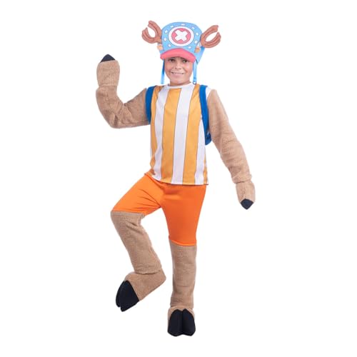 My Other Me Chopper-Kostüm für Kinder, Größe 7-9 Jahre, inklusive Hut mit Hörnern, Rucksack, orangefarbenem und weißem T-Shirt, orangefarbener Shorts und Hufstulpen, mit bequemem Stoff My Other Me Chopper-Kostüm für Kinder, Größe 7-9 Jahre, inklusive Hut mit Hörnern, Rucksack, orangefarbenem und weißem T-Shirt, orangefarbener Shorts und Hufstulpen, mit bequemem Stoff von My Other Me