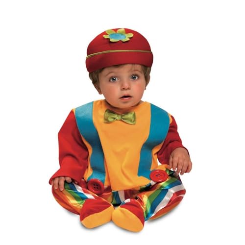 My Other Me Clown-Kostüm für Babys, Unisex, mit Hut und Overall, Rot und Gelb, Größe 7-12 Monate. Ein Hauch von Lachen für jede besondere Feier von My Other Me