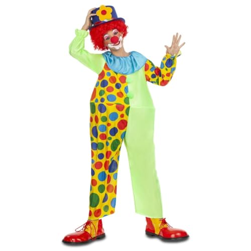 My Other Me Clown-Kostüm für Kinder, Unisex, Gelb und Grün, mit Overall mit Ring, Größe 10-12 Jahre. Perfekt für Partys voller Lachen und Spaß My Other Me Clown-Kostüm für Kinder, Unisex, Gelb und Grün, mit Overall mit Ring, Größe 10-12 Jahre. Perfekt für Partys voller Lachen und Spaß von My Other Me
