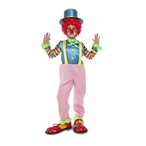 My Other Me Clown-Kostüm für Kinder, Unisex, mit Hut, Hemd und Hose mit Hosenträgern in Blau und Rosa, Größe 7-9 Jahre. Der König der Strecke auf jeder Kostümparty My Other Me Clown-Kostüm für Kinder, Unisex, mit Hut, Hemd und Hose mit Hosenträgern in Blau und Rosa, Größe 7-9 Jahre. Der König der Strecke auf jeder Kostümparty von My Other Me