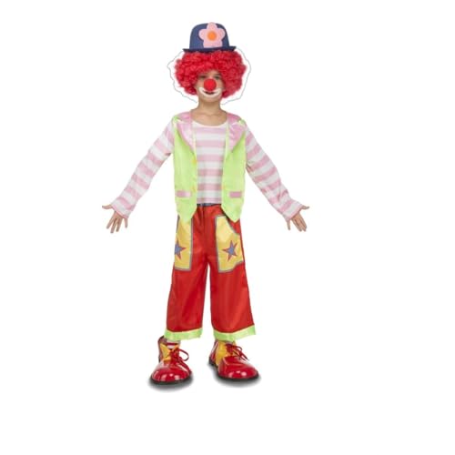 My Other Me Clown-Kostüm für Kinder, mit T-Shirt mit Weste, Hose in Rot und Grün, Hut mit Blume, Unisex, Größe 10-12 Jahre. Lachen Sie ununterbrochen auf jeder Party! My Other Me Clown-Kostüm für Kinder, mit T-Shirt mit Weste, Hose in Rot und Grün, Hut mit Blume, Unisex, Größe 10-12 Jahre. Lachen Sie ununterbrochen auf jeder Party! von My Other Me