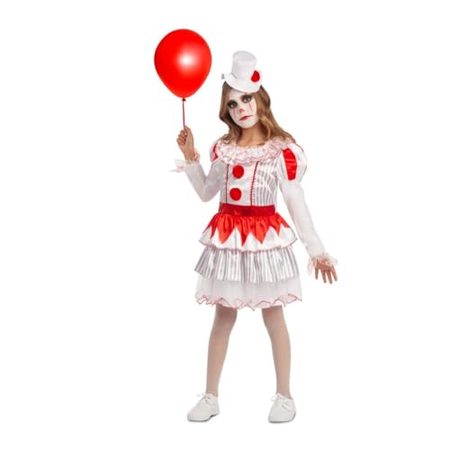 My Other Me Clown-Kostüm für Mädchen, mit Kopfschmuck und Kleid in Weiß und Rot, Größe 10-12 Jahre, perfekt für eine Zirkus- oder Halloween-Party My Other Me Clown-Kostüm für Mädchen, mit Kopfschmuck und Kleid in Weiß und Rot, Größe 10-12 Jahre, perfekt für eine Zirkus- oder Halloween-Party von My Other Me