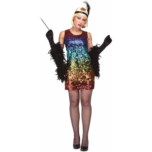 My Other Me Damen-Kostüm, Größe M-L. Inklusive kurzem ärmellosem Kleid mit U-Ausschnitt, bunt mit Pailletten, leuchtet auf der Tanzfläche. My Other Me Damen-Kostüm, Größe M-L. Inklusive kurzem ärmellosem Kleid mit U-Ausschnitt, bunt mit Pailletten, leuchtet auf der Tanzfläche. von My Other Me