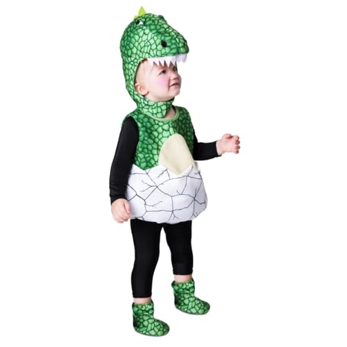 My Other Me Dinosaurier-Kostüm für Kinder, Unisex, mit Hut, Overall und Stiefelstulpen in Grün, für Kinder von 3-4 Jahren. Erwecken Sie den Jurainstinkt auf jeder Party. My Other Me Dinosaurier-Kostüm für Kinder, Unisex, mit Hut, Overall und Stiefelstulpen in Grün, für Kinder von 3-4 Jahren. Erwecken Sie den Jurainstinkt auf jeder Party. von My Other Me