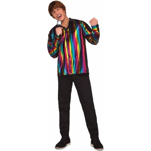 My Other Me Disco-Kostüm für Erwachsene, mit buntem Hemd, Größe ML, ideal zum Leuchten auf jeder Partybühne von My Other Me