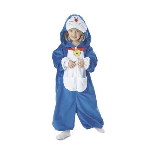My Other Me Doraemon Kostüm für Kinder, Unisex, mit Kapuze, blau und weiß, Größe 3-4 Jahre, entdecken Sie mit jedem Unfug die Zukunft von My Other Me