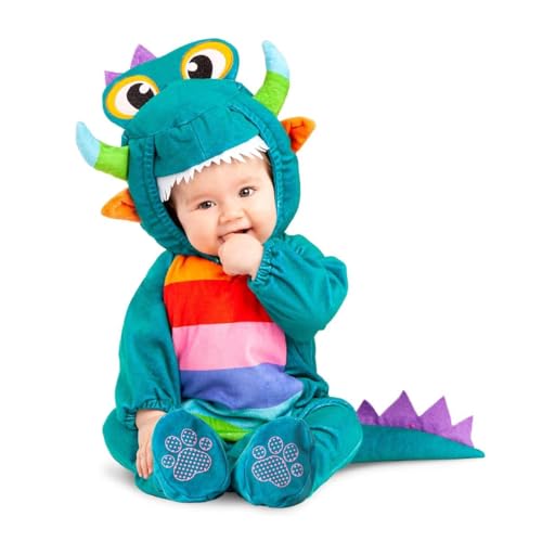 My Other Me Drachen-Kostüm für Babys, Unisex, mit Mütze, Body und Schwanz, Grün, Größe 0-6 Monate, perfekt für magische Abenteuer aus der Wiege von My Other Me