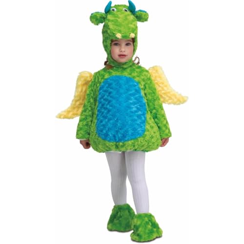 My Other Me Drachenkostüm für Kinder, Unisex, in Blau und Grün, mit Kleid, Mütze, Schuhen, Flügeln und Schwanz, Größe 5-6 Jahre. Voller Magie in jeder Ecke mit Ihren Unfugen von My Other Me