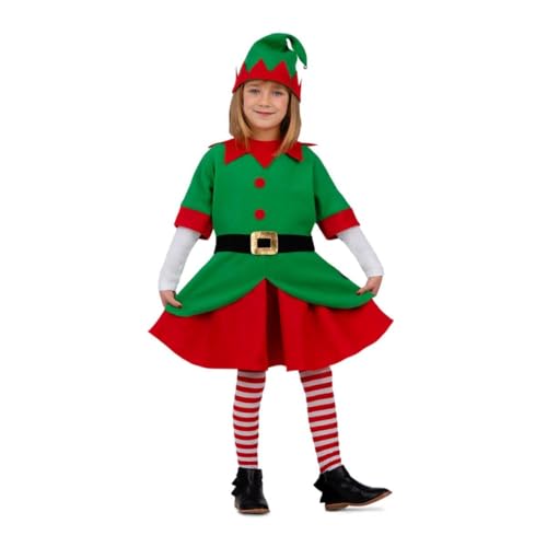 My Other Me Elfenkostüm für Mädchen mit Hemd mit Gürtel, Rock, Strumpfhosen und Hut in Rot und Grün, Größe 7–9 Jahre. Verleihen Sie Ihrem nächsten Weihnachtsabenteuer Magie My Other Me Elfenkostüm für Mädchen mit Hemd mit Gürtel, Rock, Strumpfhosen und Hut in Rot und Grün, Größe 7–9 Jahre. Verleihen Sie Ihrem nächsten Weihnachtsabenteuer Magie von My Other Me