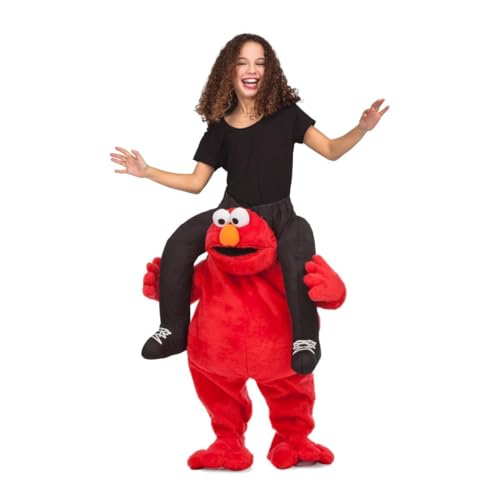 My Other Me Elmo Kinderkostüm mit Figurenhose für Kinder Unisex in Rot - Überraschen Sie auf der nächsten Geburtstagsparty - Einheitsgröße passend für 7-12 Jahre von My Other Me