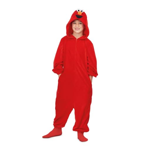 My Other Me Elmo Sesame Street Pyjama-Kostüm für Kinder, Unisex, Größe 7-9 Jahre, inkl. rotem Overall mit Kapuze und Elmo-Gesicht. Erleben Sie das Abenteuer mit Elmo. My Other Me Elmo Sesame Street Pyjama-Kostüm für Kinder, Unisex, Größe 7-9 Jahre, inkl. rotem Overall mit Kapuze und Elmo-Gesicht. Erleben Sie das Abenteuer mit Elmo. von My Other Me