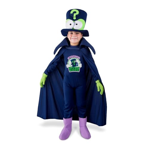 My Other Me Enigma-Kostüm für Kinder, blau, mit Hut, Overall, Umhang, Handschuhen und Stiefelstulpen, Größe 4–5 Jahre – eine Herausforderung für die Kleinsten von My Other Me