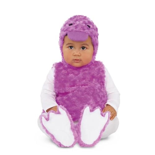 My Other Me Enten-Kostüm für Babys, Unisex, weiß und lila, mit Kleid, Mütze, Schwanz und Fußsack, Größe 12-24 Monate. Perfekt für eine Party voller Zärtlichkeit von My Other Me