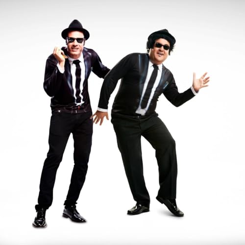 My Other Me Erwachsenen-Kostüm für Herren, schwarz, Größe S. Inklusive bedrucktem T-Shirt. Verleihen Sie Ihrer Veranstaltung einen Hauch von Humor und Stil. von My Other Me