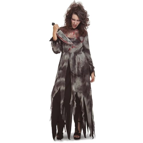 My Other Me Erwachsenenkostüm für Damen, Psychopath, Kleid in Schwarz und Grau, Größe ML, perfekt zum Blenden an Halloween von My Other Me