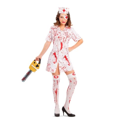 My Other Me - Erwachsenenkostüm für Erwachsene, Krankenschwester mit Haube, Patch, Maske und Kleid, Weiß und Rot, Größe ML. Verleihen Sie Ihrer nächsten Mottoparty einen unerwarteten Touch My Other Me - Erwachsenenkostüm für Erwachsene, Krankenschwester mit Haube, Patch, Maske und Kleid, Weiß und Rot, Größe ML. Verleihen Sie Ihrer nächsten Mottoparty einen unerwarteten Touch von My Other Me