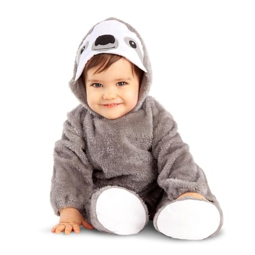 My Other Me Faultier-Kostüm für Babys, Unisex, mit Body und Stiefelstulpen, Grau, Größe 12-24 Monate, perfekt für einen unvergesslichen Spieltag von My Other Me