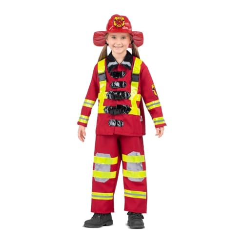 My Other Me - Feuerwehrmann-Kostüm für Kinder, Unisex, mit Jacke, Hose und Hut in Rot und Gelb, Größe 3-4 Jahre, perfekt für heldenhafte und aufregende Rollenspiele My Other Me - Feuerwehrmann-Kostüm für Kinder, Unisex, mit Jacke, Hose und Hut in Rot und Gelb, Größe 3-4 Jahre, perfekt für heldenhafte und aufregende Rollenspiele von My Other Me