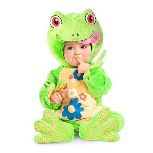 My Other Me Frosch-Kostüm für Babys, Unisex, grün, mit Mütze, Body und Söckchen, Größe 12-24 Monate. Machen Sie Ihr Kind zur entzückendsten Kröte im Teich. von My Other Me