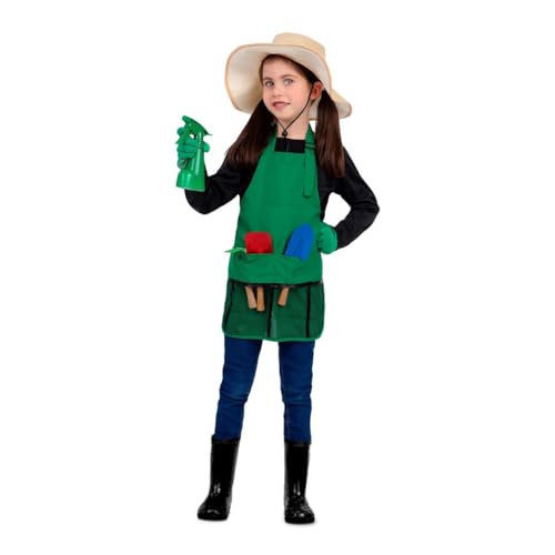 My Other Me Gartenkostüm für Kinder, Unisex, Größe 5–7 Jahre, inkl. beigefarbenem Hut, grüne Schürze mit 3 Taschen, Schaufel, Rechen, Palette, Handschuhe und Gießkanne, für große Abenteuer. My Other Me Gartenkostüm für Kinder, Unisex, Größe 5–7 Jahre, inkl. beigefarbenem Hut, grüne Schürze mit 3 Taschen, Schaufel, Rechen, Palette, Handschuhe und Gießkanne, für große Abenteuer. von My Other Me
