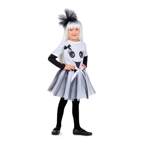 My Other Me Geister-Kostüm für Mädchen, mit Stirnband, T-Shirt und Tutu-Rock in Schwarz und Weiß, Größe 10-12 Jahre. Trauen Sie sich, das charmanteste Spektrum zu sein! von My Other Me