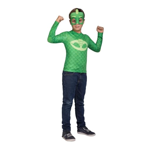My Other Me Gekko PJ Masks Kostüm für Kinder, grün, mit T-Shirt und Maske, Größe 3–4 Jahre, perfekt für kleine Reptilien-Abenteuer zu Hause My Other Me Gekko PJ Masks Kostüm für Kinder, grün, mit T-Shirt und Maske, Größe 3–4 Jahre, perfekt für kleine Reptilien-Abenteuer zu Hause von My Other Me
