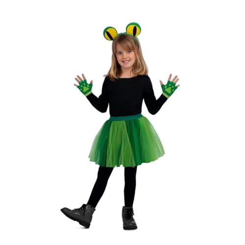 My Other Me Grünes Frosch-Kostüm für Mädchen, mit Stirnband, Fäustlingen und Tutu, Einheitsgröße, perfekt, um auf jeder Mottoparty ein Lächeln ins Gesicht zu zaubern von My Other Me