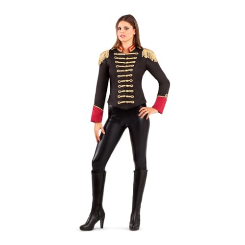 My Other Me - HUSAR-Kostüm für Damen, Größe M-L. Inklusive schwarzer Jacke mit goldenen Gallonen, roten Manschetten, zweifarbigem Stehkragen und Schulterklappen mit Fransen, militärisch inspiriert. My Other Me - HUSAR-Kostüm für Damen, Größe M-L. Inklusive schwarzer Jacke mit goldenen Gallonen, roten Manschetten, zweifarbigem Stehkragen und Schulterklappen mit Fransen, militärisch inspiriert. von My Other Me