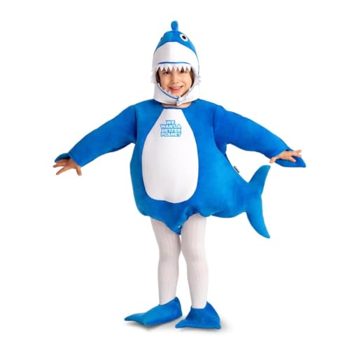My Other Me Hai-Kostüm für Kinder, Unisex, blau, mit Body, Hut und Söckchen, Größe 3-4 Jahre. Lassen Sie sich auf jeder Party durch die faszinierende Meereswelt begleiten My Other Me Hai-Kostüm für Kinder, Unisex, blau, mit Body, Hut und Söckchen, Größe 3-4 Jahre. Lassen Sie sich auf jeder Party durch die faszinierende Meereswelt begleiten von My Other Me