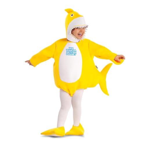 My Other Me Hai-Kostüm mit Body, Hut und Söckchen, gelb, für Babys, Unisex, Größe 12-24 Monate. Navigieren Sie durch den Ozean der Fantasie. von My Other Me