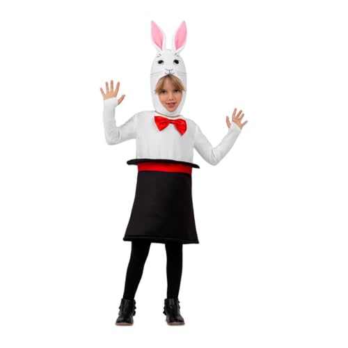 My Other Me Hasenkostüm für Kinder, Unisex, mit Mütze und Kleid mit Fliege in Schwarz und Weiß, Größe 3-6 Jahre. Springen Sie mit diesem entzückenden Look zum Spaß. von My Other Me