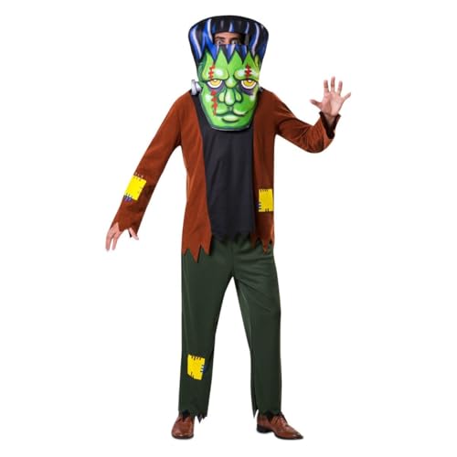 My Other Me Herren-Kostüm Frankenstein Monster mit Overall und 3D-Kapuze in Braun und Grün, Größe ML, ideal für deine monströsesten Nächte von My Other Me