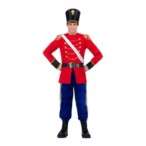 My Other Me Herren-Kostüm Nussknackersoldat, Größe S, inklusive roter Jacke, blauer Hose, Gürtel und schwarzer Hut mit goldenen Details. Ein Weihnachtsklassiker mit königlichem Rand. My Other Me Herren-Kostüm Nussknackersoldat, Größe S, inklusive roter Jacke, blauer Hose, Gürtel und schwarzer Hut mit goldenen Details. Ein Weihnachtsklassiker mit königlichem Rand. von My Other Me