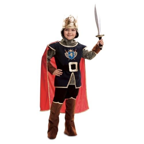 My Other Me Herren-Kostüm für Kinder, Größe 3-4 Jahre. Inklusive goldener Krone, goldfarbenem und schwarzem Henkel, blauer Kasack mit Wappen, Hose und Gürtel, roter Umhang und braunen Stiefeln. My Other Me Herren-Kostüm für Kinder, Größe 3-4 Jahre. Inklusive goldener Krone, goldfarbenem und schwarzem Henkel, blauer Kasack mit Wappen, Hose und Gürtel, roter Umhang und braunen Stiefeln. von My Other Me