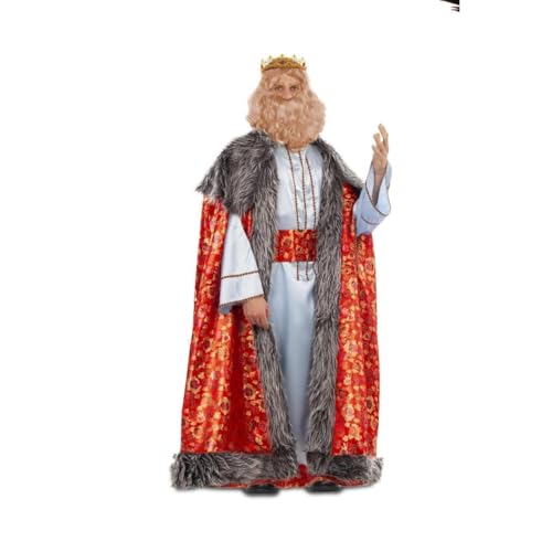 My Other Me Herrenkostüm König Gaspar mit langem Umhang, Tunika und Gürtel in Rot und Grau, Größe ML. Sehen Sie auf jeder Party eine königliche Majestät aus. My Other Me Herrenkostüm König Gaspar mit langem Umhang, Tunika und Gürtel in Rot und Grau, Größe ML. Sehen Sie auf jeder Party eine königliche Majestät aus. von My Other Me