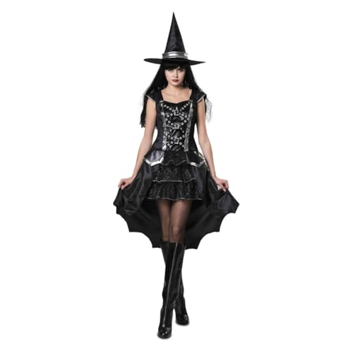 My Other Me Hexenkostüm für Erwachsene, Schwarz und Grau, mit Kleid und Hut Größe S. Perfekt für eine Nacht voller Zaubersprüche und Magie My Other Me Hexenkostüm für Erwachsene, Schwarz und Grau, mit Kleid und Hut Größe S. Perfekt für eine Nacht voller Zaubersprüche und Magie von My Other Me