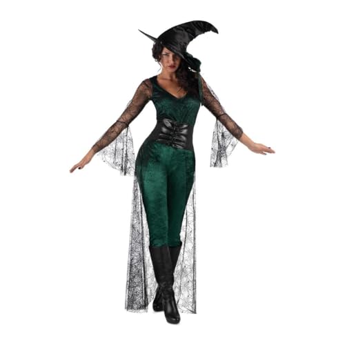 My Other Me Hexenkostüm für Erwachsene für Damen, Größe L. Inklusive satiniertem Hut mit fallender Spitze, samtiges grünes Oberteil mit Spitzenschwanz, Corsage in Lederoptik und passenden Leggings My Other Me Hexenkostüm für Erwachsene für Damen, Größe L. Inklusive satiniertem Hut mit fallender Spitze, samtiges grünes Oberteil mit Spitzenschwanz, Corsage in Lederoptik und passenden Leggings von My Other Me