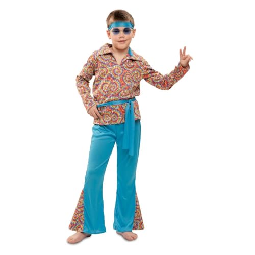 My Other Me Hippie-Kostüm für Kinder, Größe 10 – 12 Jahre, inklusive buntem Hemd mit psychedelischem Druck, blauer Hose, Stirnband und Gürtel. Lebendige Farben sorgen für einen fröhlichen Rhythmus. My Other Me Hippie-Kostüm für Kinder, Größe 10 – 12 Jahre, inklusive buntem Hemd mit psychedelischem Druck, blauer Hose, Stirnband und Gürtel. Lebendige Farben sorgen für einen fröhlichen Rhythmus. von My Other Me