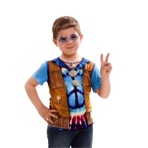 My Other Me Hippie-Kostüm für Kinder, Unisex, blau und braun, inklusive bedrucktem T-Shirt, Größe 2-4 Jahre, perfekt für Mottopartys der 60er und 70er Jahre My Other Me Hippie-Kostüm für Kinder, Unisex, blau und braun, inklusive bedrucktem T-Shirt, Größe 2-4 Jahre, perfekt für Mottopartys der 60er und 70er Jahre von My Other Me